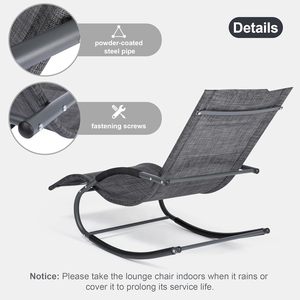 Sedia a <span class=keywords><strong>Sdraio</strong></span> Portatile da Piscina Antiscivolo, Reclinabile a Gravità Zero, con Braccioli Morbidi e Cuscino Rimovibile, Resistente alle Intemperie - Product Image 3