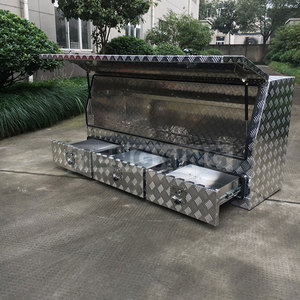Boîte de rangement pour camionnette à 3 tiroirs entièrement ouverte en alliage d'<span class=keywords><strong>aluminium</strong></span> avec support OEM, résistante à la poussière, pour camionnettes et remorques - Product Image 5