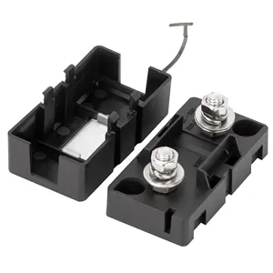 ANS-H Mini-ANL Blade Fuse Block 12V DC Inline Automotive Panel Mount MIDI Fuse Holder Box with Cover and Bolt Down Studs for Car