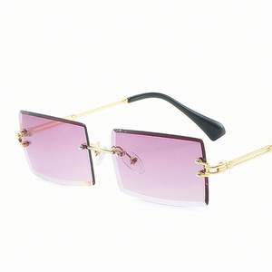 Gafas de Sol Rectangulares Sin Montura de Lujo con Logotipo Personalizado para Hombre, Lentes Degradadas con Protección UV400, Gafas de Sol Cuadradas para Hombre y Mujer - Product Image 5