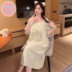 Pigiama <span class=keywords><strong>da</strong></span> donna di nuovo design estivo dolce principessa <span class=keywords><strong>camicia</strong></span> <span class=keywords><strong>da</strong></span> <span class=keywords><strong>notte</strong></span> a maniche corte in <span class=keywords><strong>cotone</strong></span> a maniche corte ampia <span class=keywords><strong>camicia</strong></span> <span class=keywords><strong>da</strong></span> <span class=keywords><strong>notte</strong></span> a <span class=keywords><strong>manica</strong></span> <span class=keywords><strong>corta</strong></span> - Product Image 5