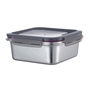 304 Thép Không Gỉ Vuông Hộp Ăn Trưa Kín Bảo Quản Hiện Đại Hàn Quốc Thiết Kế Lò Microwave Container Thực Phẩm Cho Lưu Trữ Ấm Áp - Product Image 1