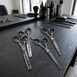 ASAP Professional - Juego de Tijeras de Peluquería Profesionales con Estampado de Cebra Blanco y Negro, para Diestros, Mango Largo, 26 Dientes, Tijeras de Corte y Entresacado - Product Image 4