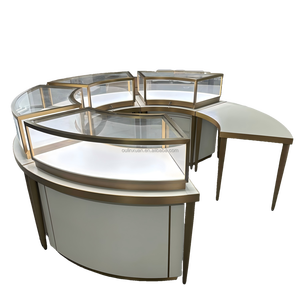 Vitrina de Exhibición de Joyería de Acero Inoxidable, Vidrio Transparente, Foco LED, Centro Comercial de Lujo, Tienda Minorista, Exhibición, Museo - Product Image 2