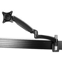 Meisonic Nouveau DS112P Support d'écran de bureau dédié 11-27 pouces avec réglage de hauteur par pression d'air pour moniteur LCD