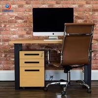 Armoire mobile ergonomique moderne à 3 tiroirs, armoire à dossiers en métal avec roulettes pour le bureau, la cuisine et l'école