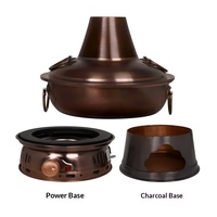 Chaudière à charbon électrique à double usage en cuivre pur, design chinois, pour fondue et canard mandarin, avec prise secteur, pour usage domestique