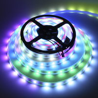 Bandeaux LED CS8812 DC12V 30 LED RGB IP20 adressables individuellement, double signal, 30, 60, 144 pixels, blanc, noir
