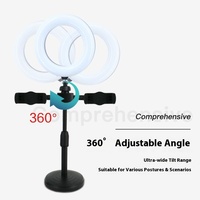 Support Trépied Intelligent pour Téléphone Portable de Bureau, Kit de Lumière Annulaire LED pour Diffusion en Direct, Lumière d'Appoint pour Photographie et Beauté, en Plastique