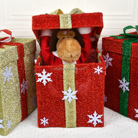 Déstockage Usine : Nouveauté Populaire – Jouet Musical Teddy Pop, Ornements de Noël Animés, Boîte Cadeau Électrique Lumineuse, Écologique, Livraison Rapide