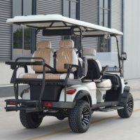 Voiturette de golf électrique 6 places UCB-14 pour navette de complexe hôtelier et transfert de clients d'hôtel avec mobilité extérieure