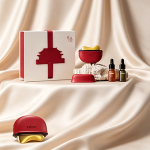 Massaggiatore Gua Sha in Rame Riscaldante con Luce Rossa, Strumento Spa <span class=keywords><strong>per</strong></span> Lifting Facciale e Compressione Calda <span class=keywords><strong>per</strong></span> Viso, Collo, Spalle, Rilassamento Muscolare, Confezione Regalo - Product Image 5