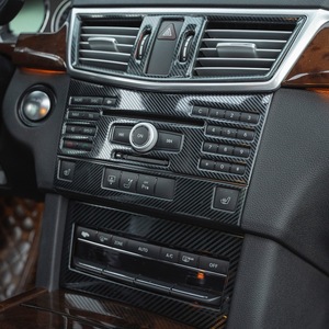 Panneau de console centrale Snblo pour Mercedes-Benz Classe E 2009-2011 W212, finition mate, garniture intérieure en PVC - Product Image 1