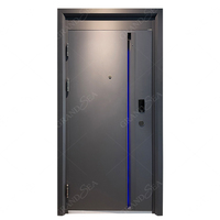 Pintu Masuk Utama Baja Keamanan Lapis Baja Kelas A Gaya Amerika Modern, Pintu Masuk Rumah dari Baja Anti Karat