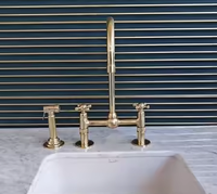 Robinet de cuisine moderne 8 pouces à 3 poignées en laiton non revêtu pour salle de bain