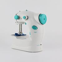 Mini Machine à coudre 2 vitesses, Double fil Portable électrique avec coupe-lumière pédale de pied Machine à coudre multifonction domestique