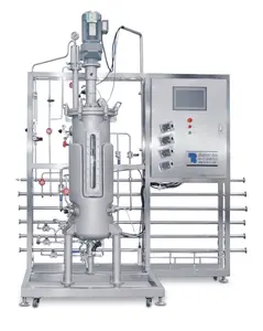 30 liter with aigitation stainless conical reactor stirred tank lactose fermenter bioreactor