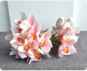Arten von Orchiden Real Touch Fabrik Großhandel Seidenblume Hochzeit Haltenblumen Tischblume - Product Image 3
