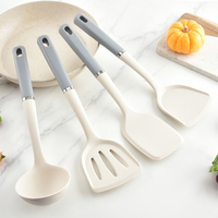 Ustensiles de cuisine haut de gamme en gros, manche en PP, outils de cuisson en silicone antiadhésifs, compatibles lave-vaisselle, durables pour la maison XN