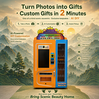 Distributeur automatique de pièces commémoratives personnalisées avec impression UV par IA, distributeur automatique de souvenirs sans personnel pour les zones touristiques