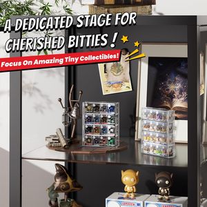Estante de Exhibición de Figuras Coleccionables Mini, Transparente, de Cuatro Niveles, para Montar en la Pared o de Escritorio, a Prueba de Polvo, para <span class=keywords><strong>Funko</strong></span> Bitty <span class=keywords><strong>Pop</strong></span> - Product Image 2