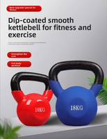 Kettlebell de compétition durable en fonte, revêtement plastique, 16 kg et 10 kg, usage universel, vente en gros usine