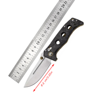Couteau de camping et de chasse pliable à lame D2, manche en fibre de carbone, couteau tactique de poche pour l'extérieur, qualité DIY, personnalisable OEM