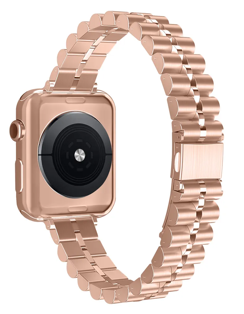 Apple Watch 9 8 Ultra2リストバンド49mm 45mm 41mm 44mmメタルブレスレットゴールド女性用高級スリムステンレススチールスマートウォッチストラップ