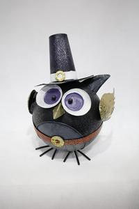 Moderno creativo decorazioni per la casa ornamenti vendita calda corvi neri gatti gufi in metallo regali di Halloween fabbrica all'ingrosso - Product Image 4