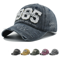 Topi Baseball Distressed Number Patch 1985 untuk Pria Wanita, Katun Dicuci, Retro, Model Dad Hat, Topi Pelindung Matahari Outdoor, Grosir