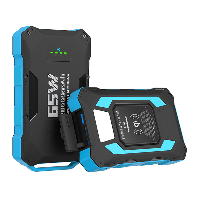 New Design IPX7 Waterproof PD65W Power Bank Dual Type-C Super Fast Charging High-Capacity 20000mAh Power Bank for Laptop