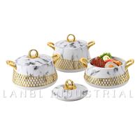 2025 Design 2L + 2.5L + 3L marmite de luxe en acier inoxydable nouvel ensemble de casseroles chauffantes