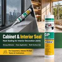 Scellant silicone neutre résistant aux intempéries 300 ml pour une adhérence forte, pour le travail du bois, les fenêtres en verre, usage général, construction