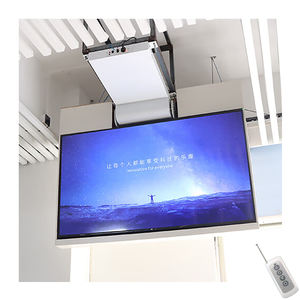 JGST OEM/ODM 自動回転フルモーション電動リモコン式格納式フリップダウンTV天井リフトマウント（55～75インチテレビ用） - Product Image 1