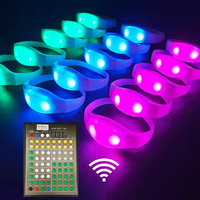 Nouveau bracelet personnalisé avec logo, Wifi, lumineux, éclairé, en silicone, commande par radio, programmable pour fête, bracelet LED