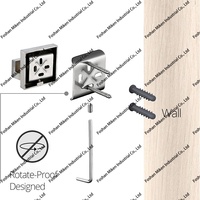 Ensemble d'accessoires de salle de bain en acier inoxydable nickel brossé à fixer au mur, 4 pièces, porte-serviettes