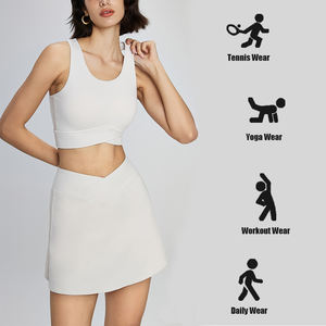 Faldas de tenis de alta calidad Deporte transpirable Correr Padel Pickleball Faldas Conjuntos de 2 piezas Ropa de fitness para mujer Logotipo personalizado - Product Image 4