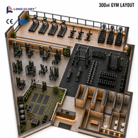 Paquete Completo de Equipos de Gimnasio Directo de Fábrica, 350 m², Entrenamiento de Fuerza Comercial, Máquinas de Cardio y Pesas Libres