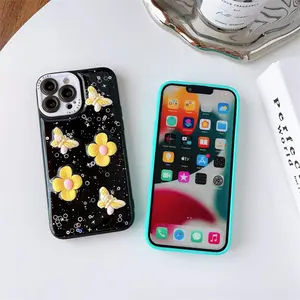 Premium Quality TPU 3D Flower Decoration Phone Case For Girls Colorful Pattern Custom Case For ZTE Blade V50/nubia Neo 2/V70
