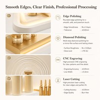 Support de présentation rotatif en acrylique de luxe personnalisé pour produits de soin et cosmétiques avec éclairage LED, couleur et taille personnalisables - Fabricant