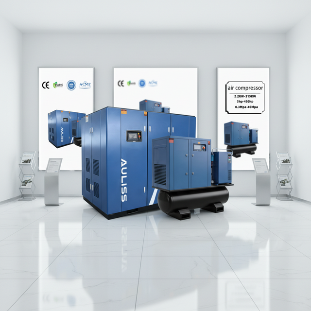 AULISS 5HP 3.7KW Mini Screw Air Compressor, 240V 50Hz for Philippines Garage Workshop High Cost-Effectiveness