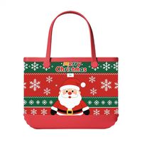 Sac de plage en EVA imprimé avec logo personnalisé pour Noël, 1300g, design perforé, imperméable, grande capacité, cadeau de vacances, vente en gros