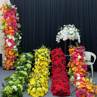 Bouquet de fleurs en soie pour allée de mariage, chemin de table pour cérémonie, décoration de fête, centre de table de mariage