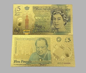 磅金箔纸币 5 美元金箔纸币 24K 适合派对、节日、收藏、纪念礼品 - Product Image 3