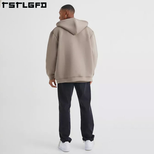 เสื้อฮู้ดผ้าฝ้ายโอเวอร์ไซส์ผู้ชายเสื้อมีฮู้ด500gsm ผู้ชายเสื้อมีฮู้ดแบบสวมศีรษะโอเวอร์ไซส์เป็นมิตรกับสิ่งแวดล้อม - Product Image 5