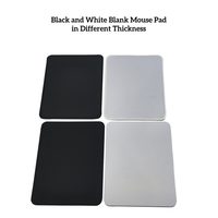 Tapis de souris de jeu rectangulaire noir et blanc personnalisé pour sublimation, transfert thermique, impression, base en caoutchouc, stock d'eau