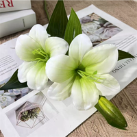 Großhandel 2-Köpfige Künstliche Lilien-Blumen für Hochzeit, Geburtstag, Dekoration, Bouquet, Tischblumen