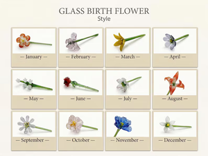 Decorazione <span class=keywords><strong>per</strong></span> la Casa, Mini Bouquet Fatto a Mano, Souvenir Personalizzato, Fiore in Vetro del Mese di Nascita, <span class=keywords><strong>Regalo</strong></span> <span class=keywords><strong>per</strong></span> <span class=keywords><strong>Lei</strong></span>, <span class=keywords><strong>Regalo</strong></span> di Compleanno <span class=keywords><strong>per</strong></span> la Mamma - Product Image 5