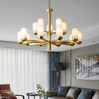Lustre moderne de luxe en laiton, luminaire suspendu cylindrique en marbre alabastro pour salon, salle à manger, chambre, hôtel, décoration