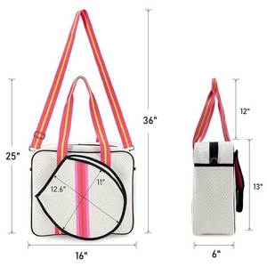 Venta al por mayor resistente al agua portátil gimnasio deportes raqueta bolso Pickleball Tote Correa desmontable playa tenis bolsas para mujeres - Product Image 3